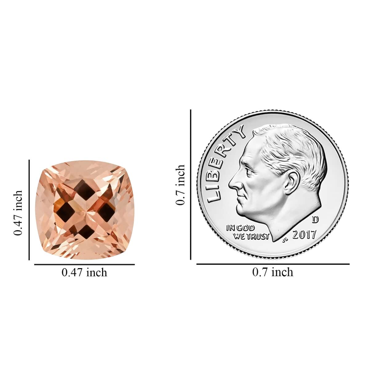 AAAA Marropino Morganite (Cush 12x12 mm) 6.50 ctw image number 3