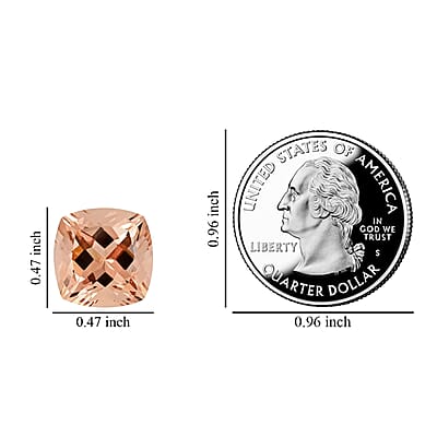 AAAA Marropino Morganite (Cush 12x12 mm) 6.50 ctw