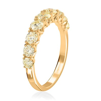 Ankur Treasure Chest Modani 18K White Gold Natural Yellow Diamond (SI) Ring, Promise Rings (Size 10.0) 1.25 ctw