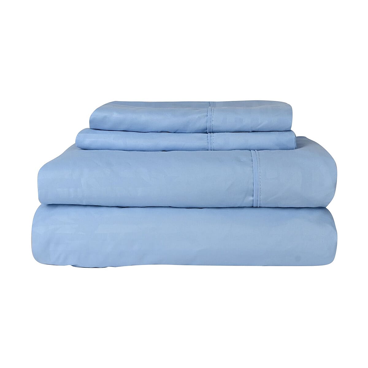 Hotel New York 4-Piece Light Blue Super Soft 1600 Series Bamboo Embossed Bed Sheet -King (Delivers in 14-20 Business Days) image number 0