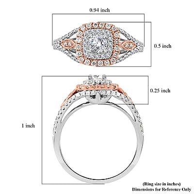 Ankur Treasure Chest Pink Perfection from Modani 18K White and Rose Gold Natural White and Pink Diamond (VS-G) Ring (Size 10.0) 0.75 ctw