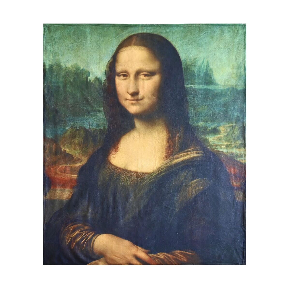 Seebo Super Soft Cozy Luxurious Mona Lisa Art Painting Throw Blanket image number 0