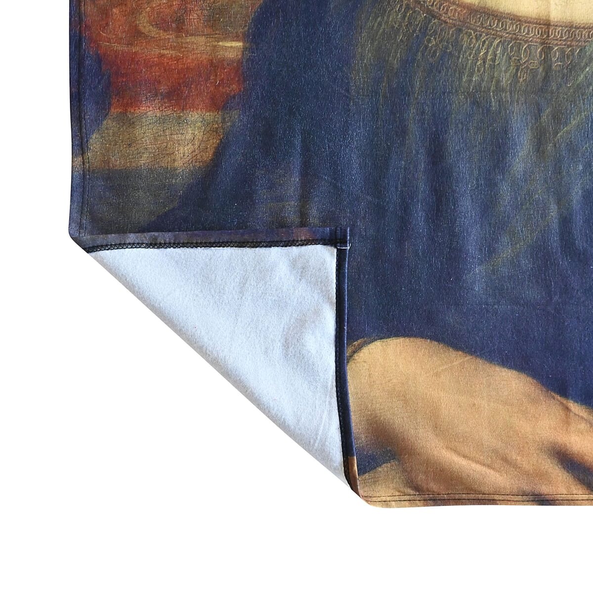 Seebo Super Soft Cozy Luxurious Mona Lisa Art Painting Throw Blanket image number 3