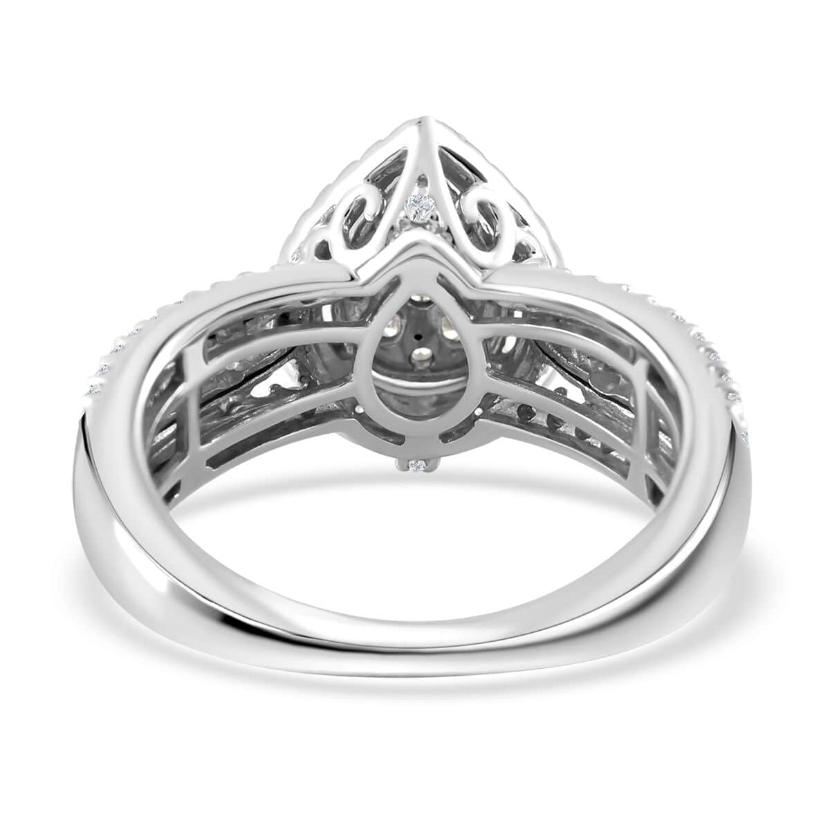 JCK Closeout 10K White Gold Diamond Bridal Ring (Size 6.0) 5 Grams 1.00 ctw image number 4