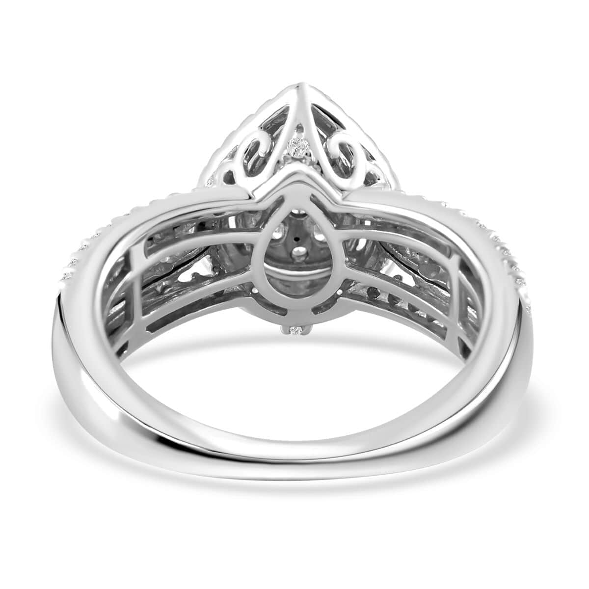 10K White Gold Diamond Bridal Ring (Size 7.0) 5 Grams 1.00 ctw image number 4