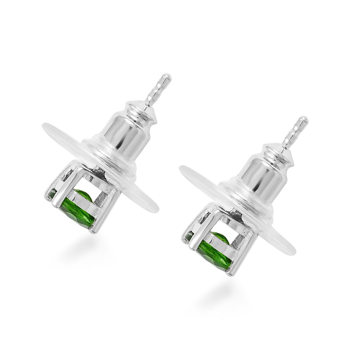 Chrome Diopside Earrings in Platinum Over Sterling Silver 0.75 ctw image number 3