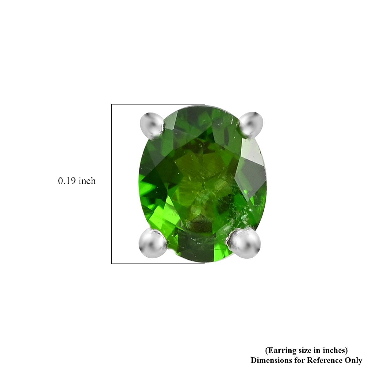 Chrome Diopside Earrings in Platinum Over Sterling Silver 0.75 ctw image number 4