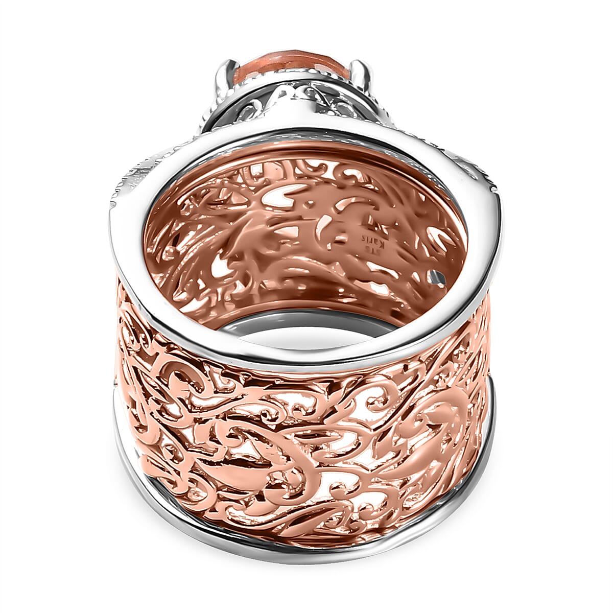 Karis Morganique Quartz (Triplet) Ring in 18K Rose Gold Plated and Platinum Bond (Size 9.0) 6.15 ctw image number 2