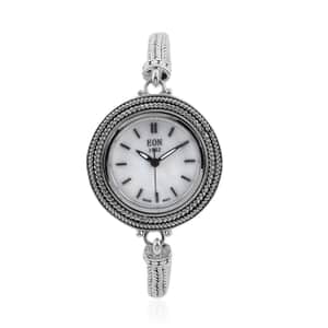 Bali Legacy EON 1962 Swiss Movement Sterling Silver Watch (7.50 in) (26mm) , Designer Bracelet Watch , Analog Luxury Wristwatch