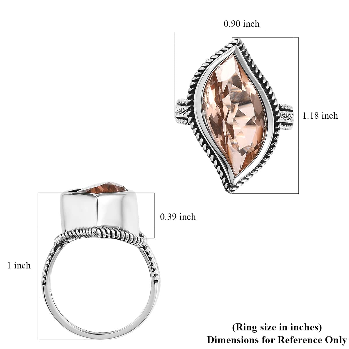 Artisan Crafted Morganique Quartz (Triplet) Solitaire Ring in Sterling Silver 8.00 ctw image number 2