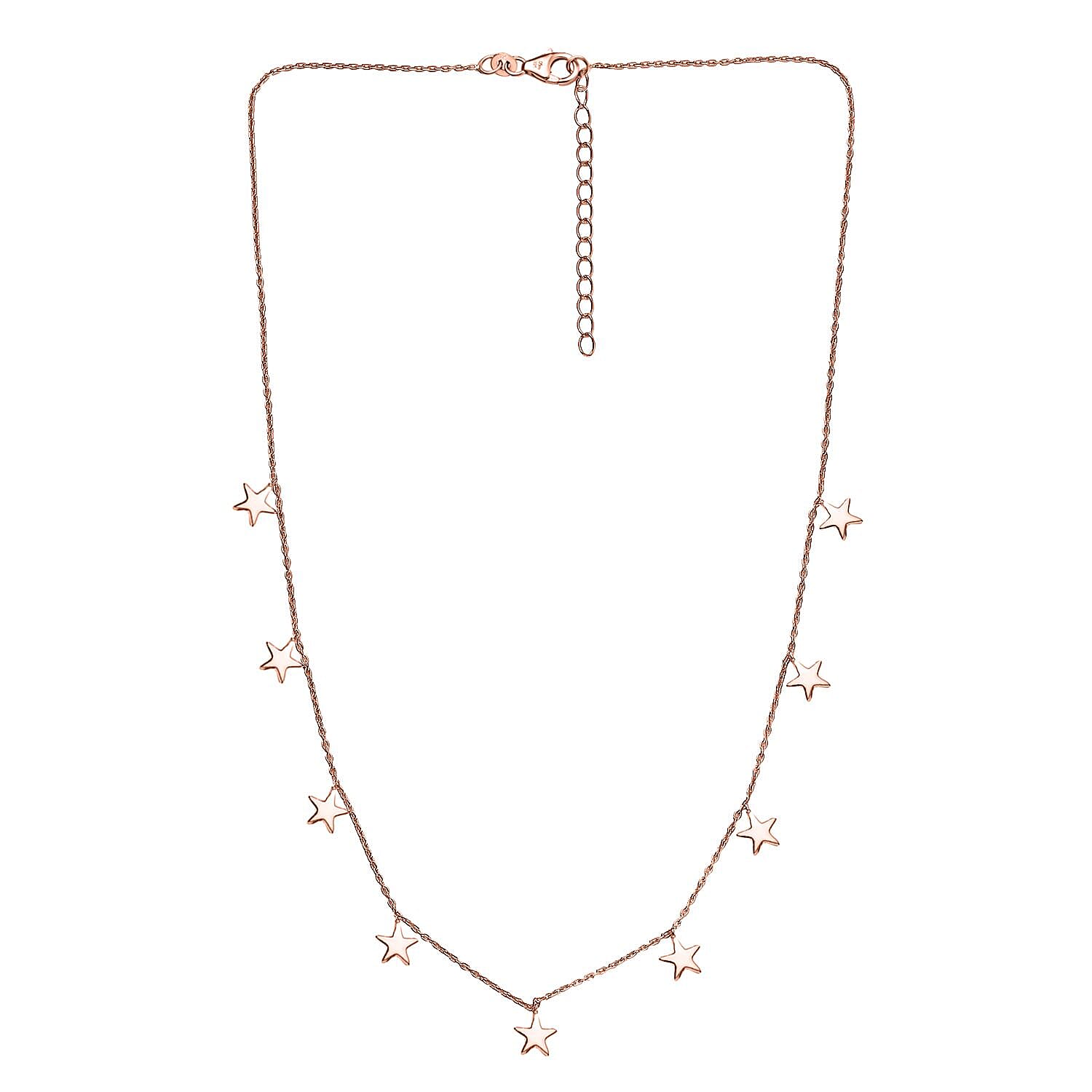 Vermeil Rose Gold Over Sterling Silver Necklace 18 Inches 6.60 Grams