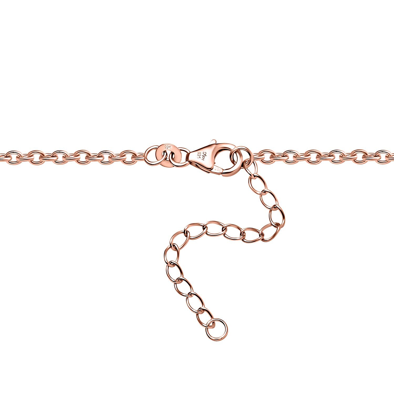 Vermeil Rose Gold Over Sterling Silver Necklace 18 Inches 6.60 Grams