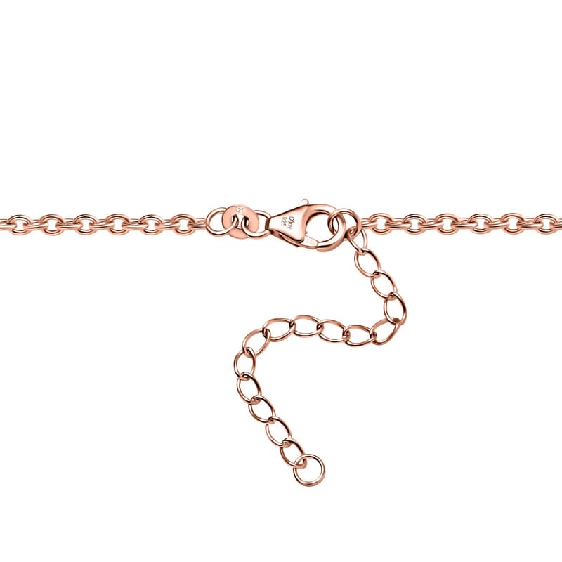 Vermeil Rose Gold Over Sterling Silver Necklace 18 Inches 6.60 Grams