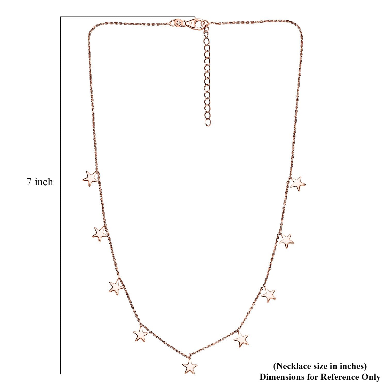 Vermeil Rose Gold Over Sterling Silver Necklace 18 Inches 6.60 Grams