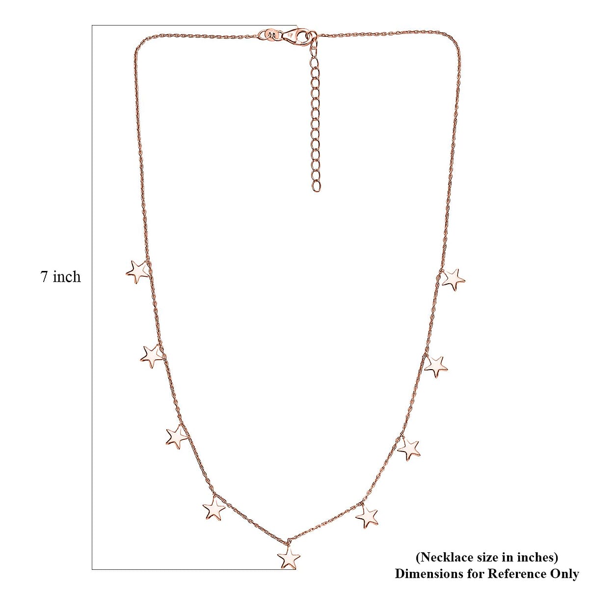 Vermeil Rose Gold Over Sterling Silver Necklace 18 Inches 6.60 Grams image number 5