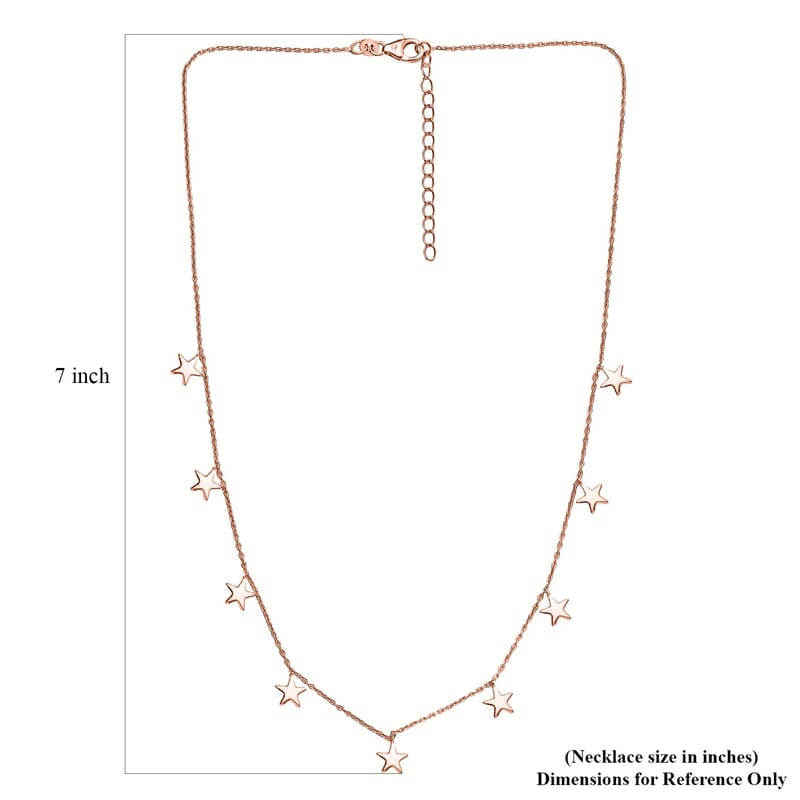 Vermeil Rose Gold Over Sterling Silver Necklace 18 Inches 6.60 Grams