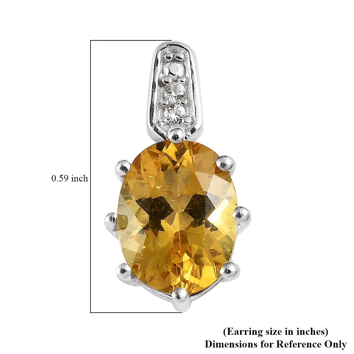 Premium Brazilian Heliodor and White Zircon Dangle Earrings in Platinum Over Sterling Silver 2.25 ctw image number 4