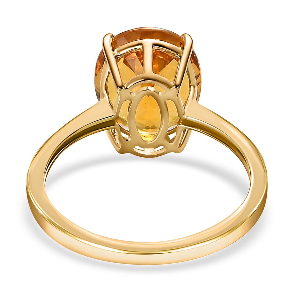 Luxoro 14K Yellow Gold AAA Brazilian Heliodor Solitaire Ring 3.25 ctw image number 4