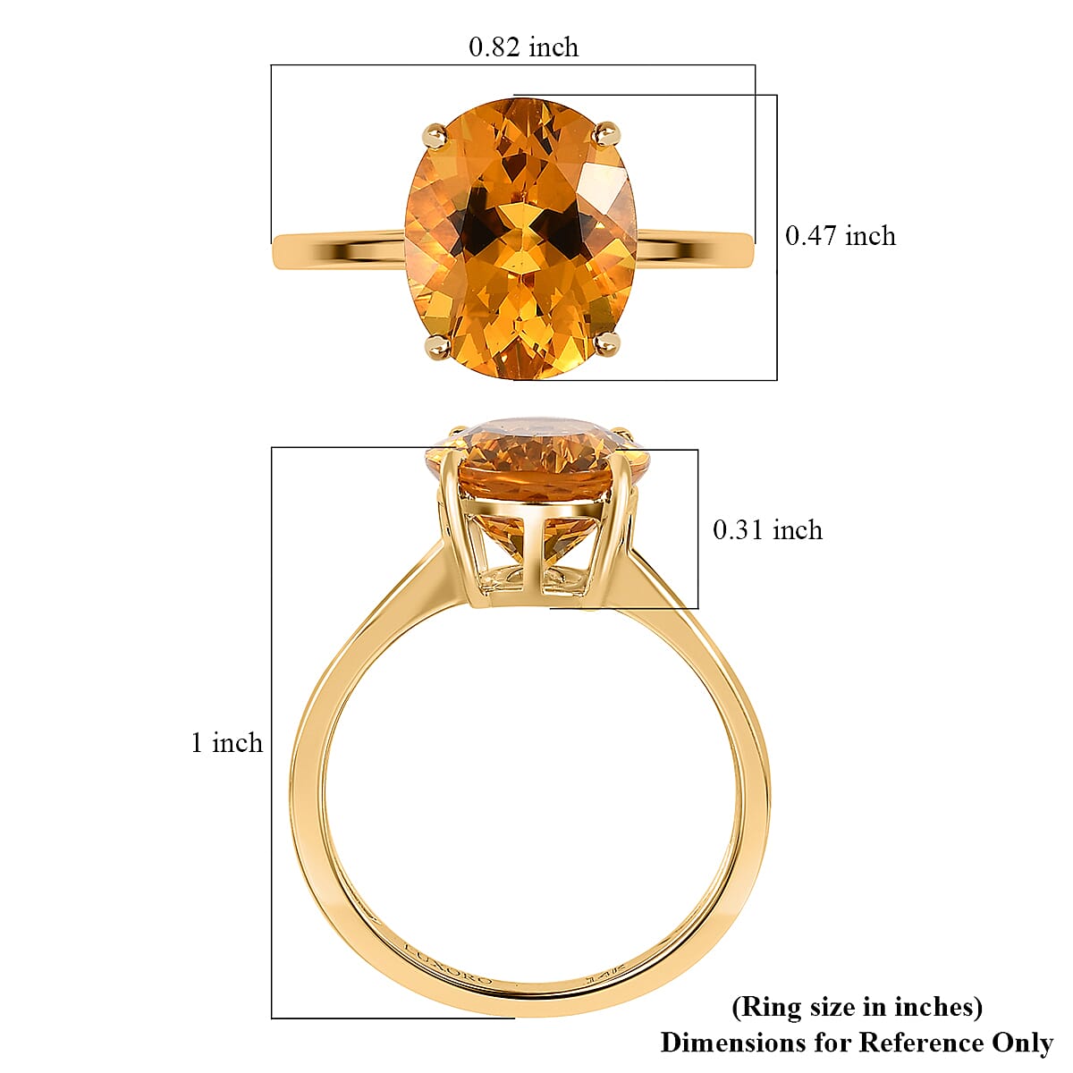 Luxoro 14K Yellow Gold AAA Brazilian Heliodor Solitaire Ring 3.25 ctw image number 5