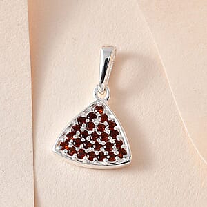 Mozambique Garnet Pendant in Sterling Silver 0.25 ctw