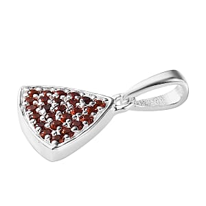 Mozambique Garnet Pendant in Sterling Silver 0.25 ctw