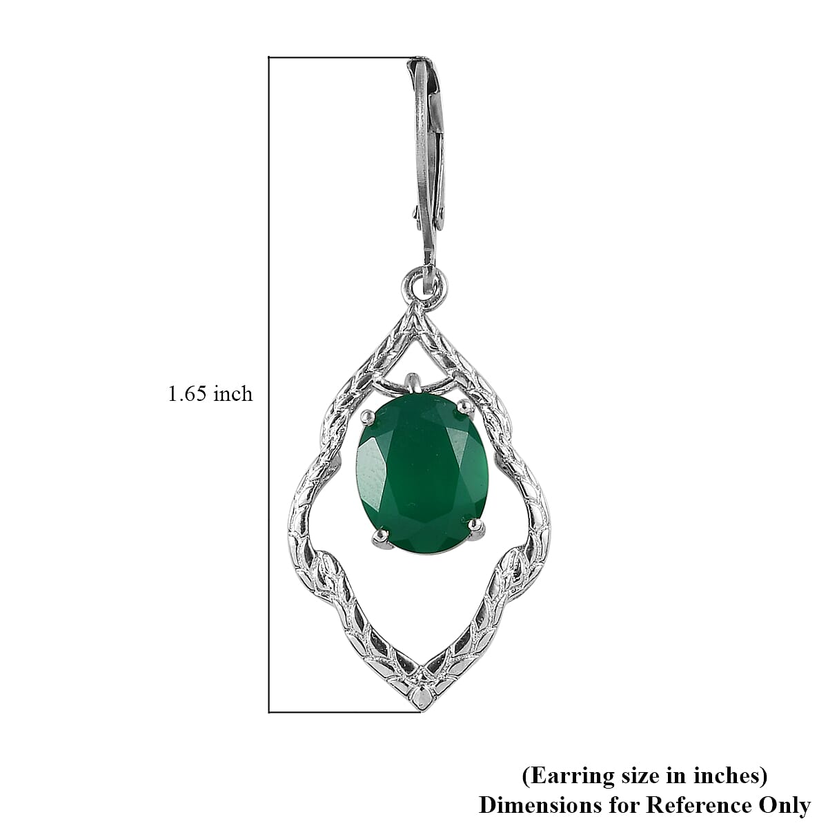 Karis Verde Onyx Earrings in Platinum Bond 5.00 ctw image number 5