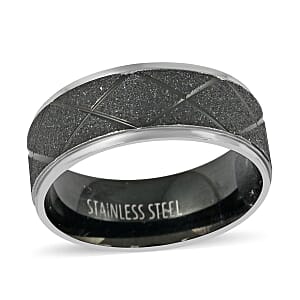 Men's Ring in ION Plated Black Stainless Steel (Size 11.0)