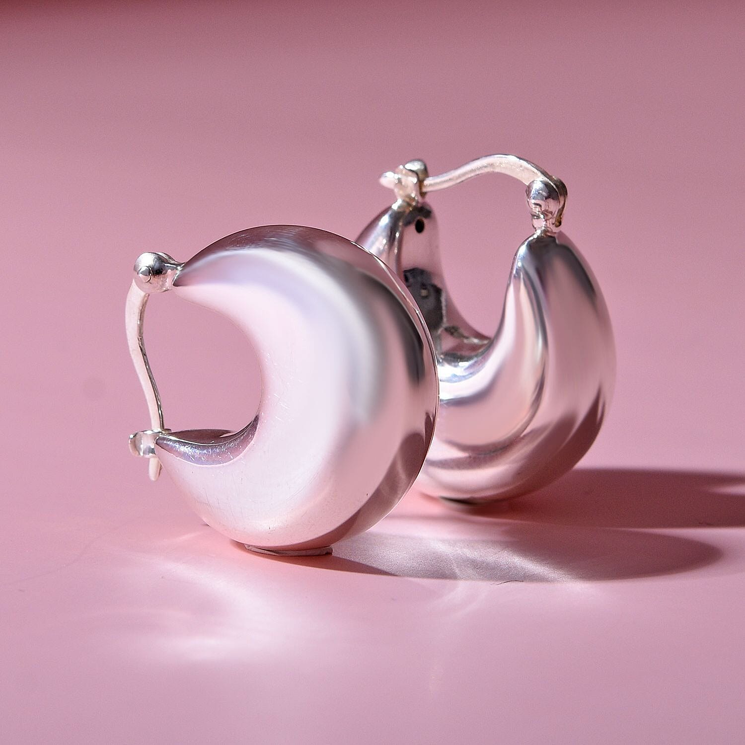Hoop Earrings in Sterling Silver 6.50 Grams