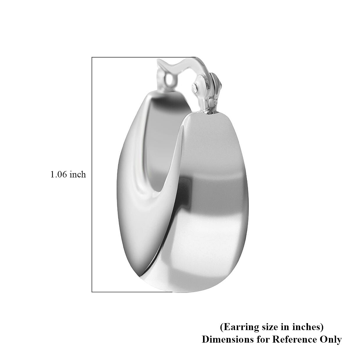 Hoop Earrings in Sterling Silver 6.50 Grams