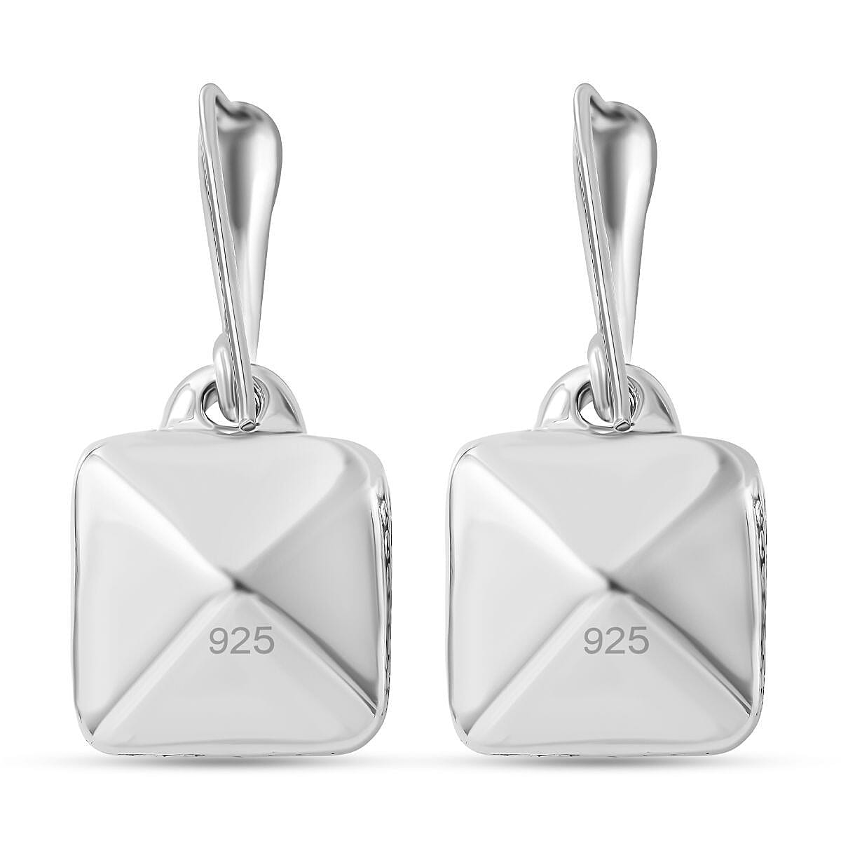 Cushion Dangle Earrings in Sterling Silver 6.80 Grams image number 3