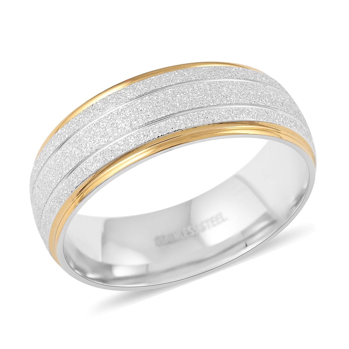 Men's Ring in ION Plated YG Stainless Steel (Size 9.0)