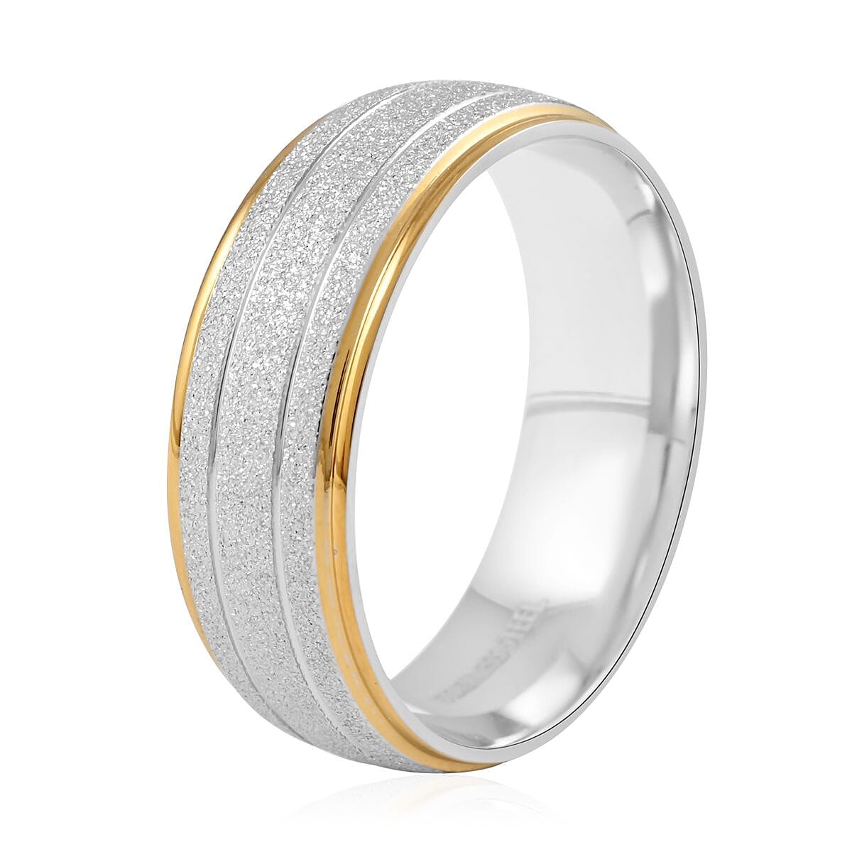 Men's Ring in ION Plated YG Stainless Steel (Size 9.0)