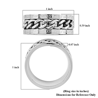 Men's Ring in Stainless Steel (Size 9)