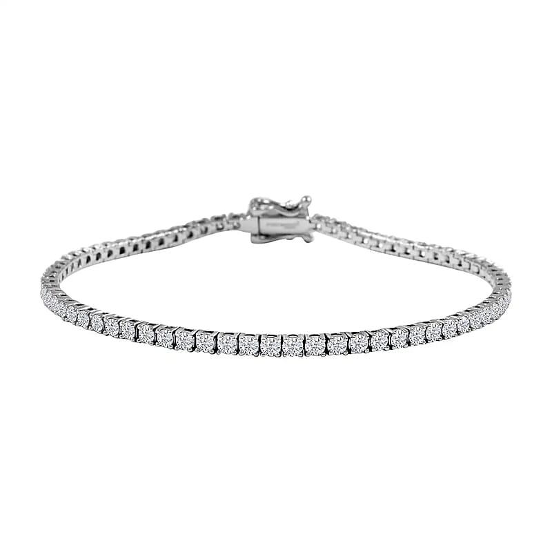 Modani  F-G VS Diamond Bracelet, 950 Platinum Bracelet, Diamond Tennis Bracelet, Diamond Jewelry For Her (7.25 In) 11.10 Grams 3.00 ctw