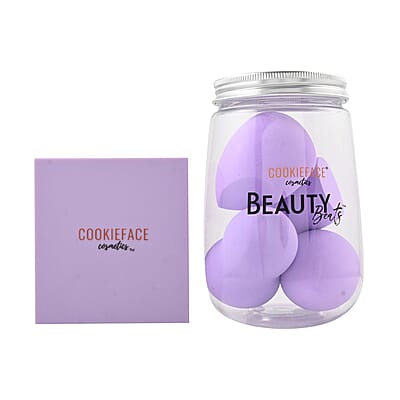 CookieFace Cosmetics- Pinch of Purple Cookie Couture Eye Shadow Palette and Beauty Beats Set , Makeup Beauty Set , Eyebrow Kit , Makeup Gift Sets Kit Box