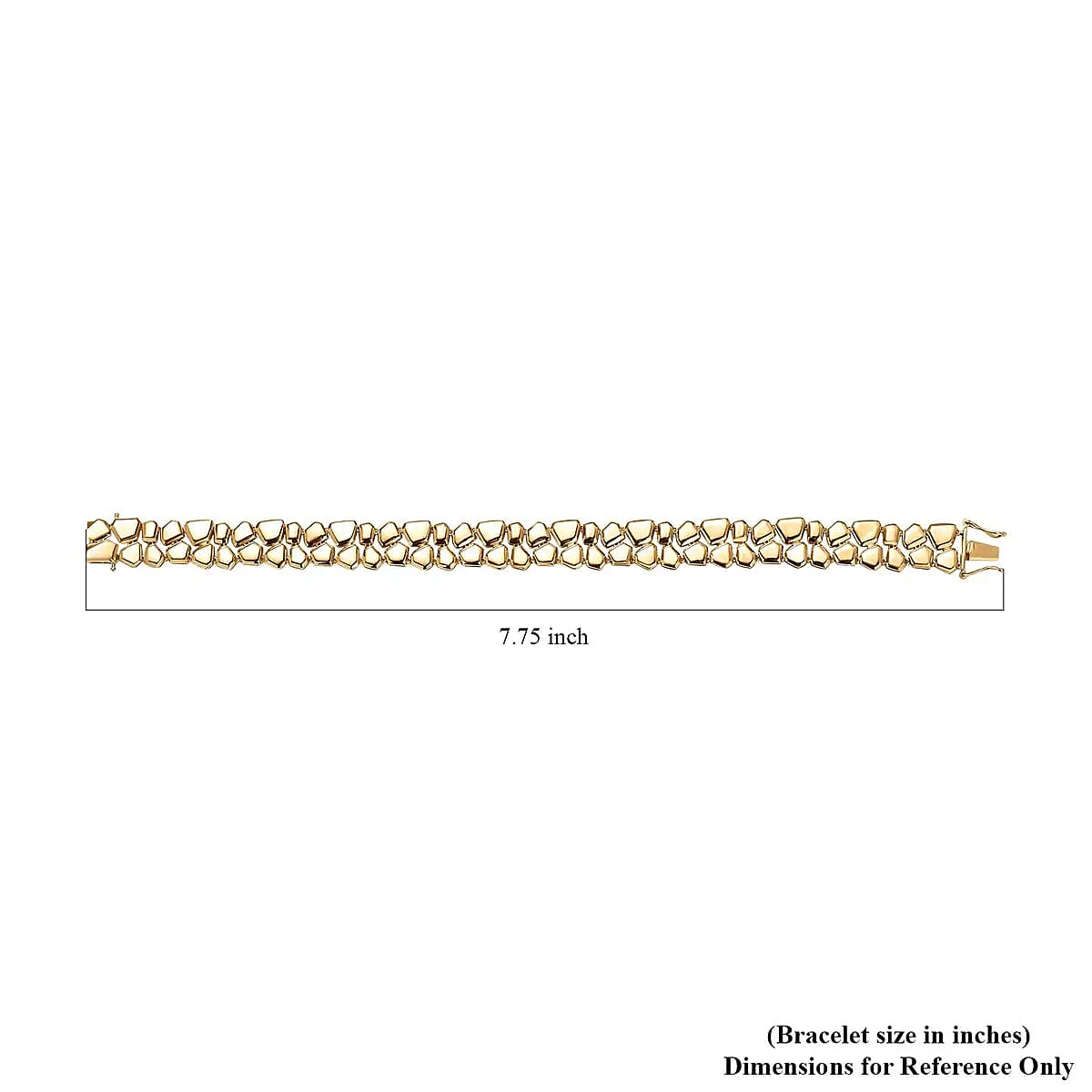 Luxoro 10K Yellow Gold Abstract Bracelet, 2 Row Bracelet, Gold Bracelet, Gold Jewelry For Her (7.25 In) 11.50 Grams