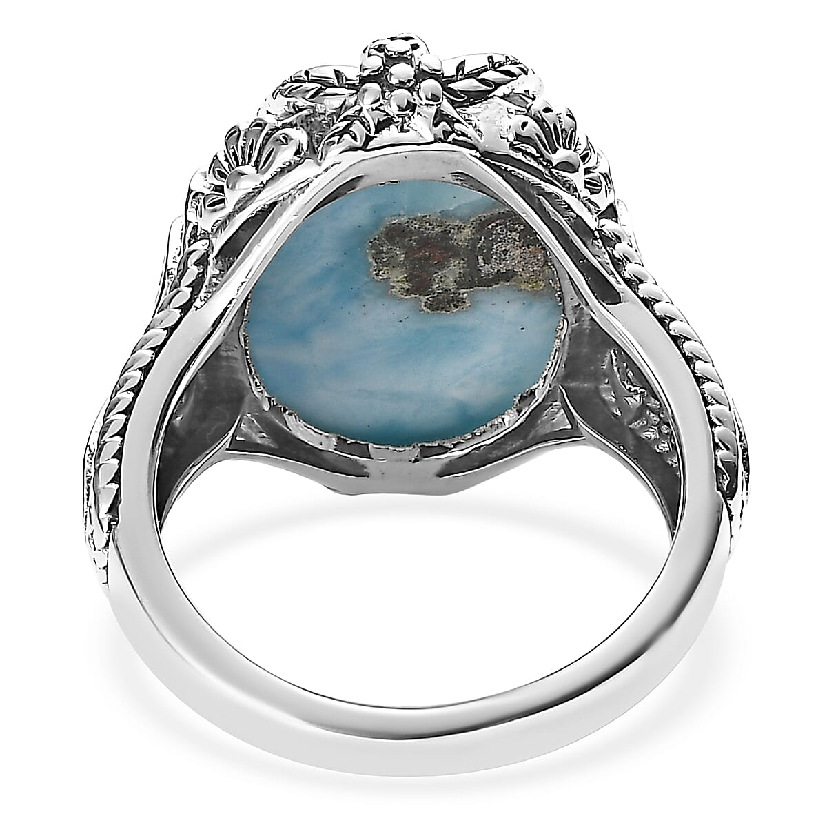 Buy Artisan Crafted Larimar Ring in Sterling Silver (Size