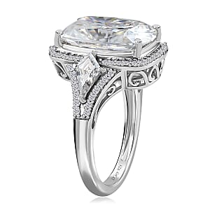 D'Joy Moissanite Ring in Platinum Over Sterling Silver (Size 7.0) 7.60 ctw