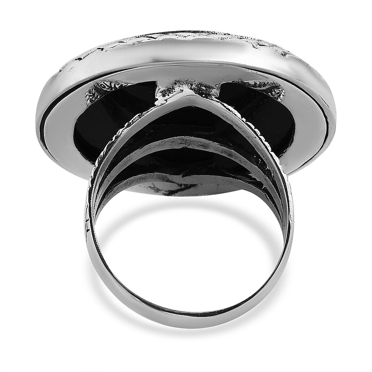 Bali Legacy Abalone Shell Dragon and Phoenix Ring in Sterling Silver (Size 7.0) image number 4