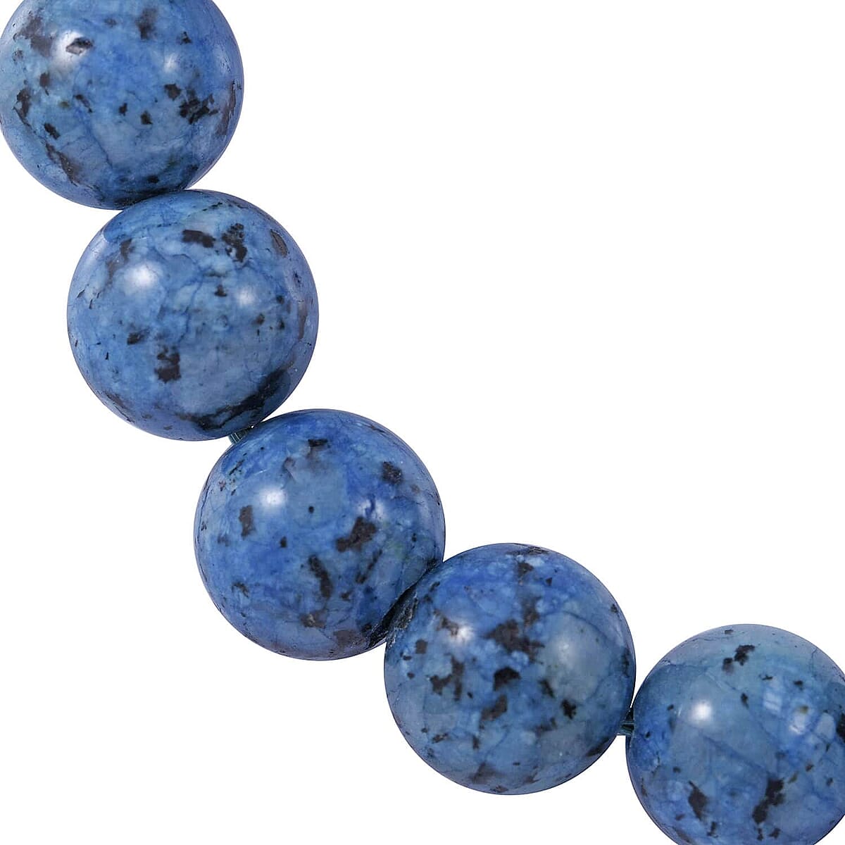 Blue Jasper Beaded Stretch Bracelet, Stretchable Beads Bracelet, Jasper Bracelet, Adjustable Bracelet, Birthday Gifts 10mm 100.00 ctw image number 4