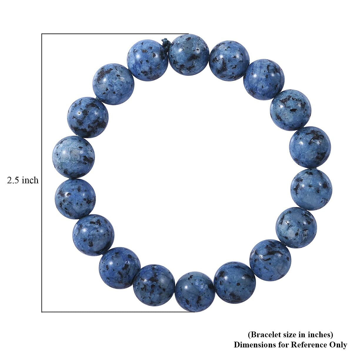 Blue Jasper Beaded Stretch Bracelet, Stretchable Beads Bracelet, Jasper Bracelet, Adjustable Bracelet, Birthday Gifts 10mm 100.00 ctw image number 5