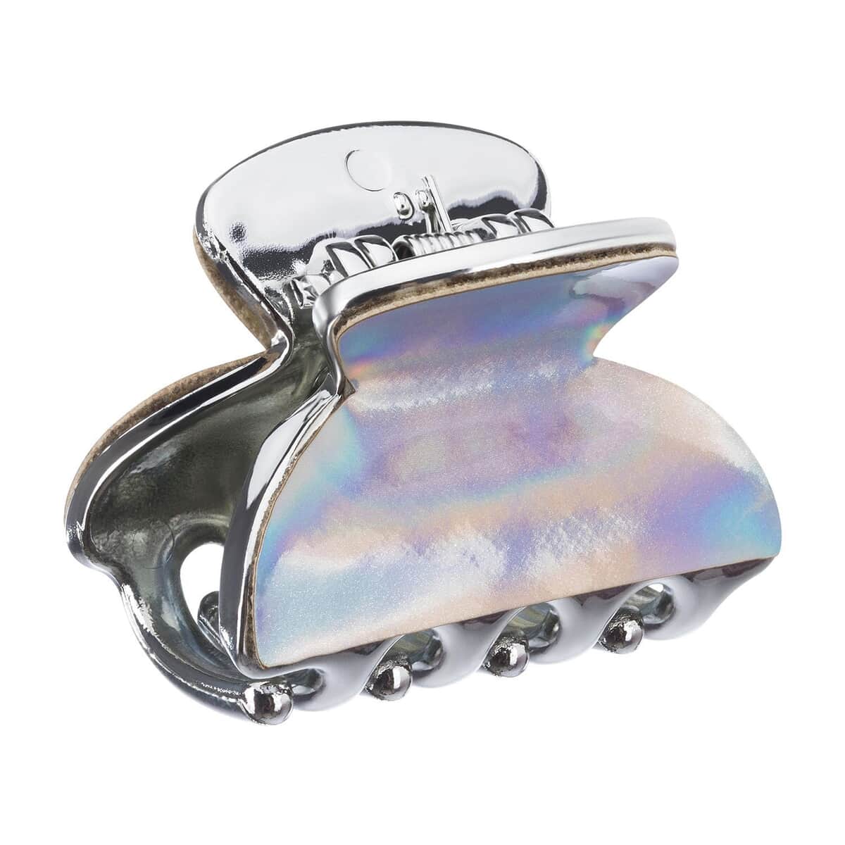 Silver Holographic Claw Clip , Cute Hair Clips , Hair Accessories For Women , Wedding Hair Accessories image number 2