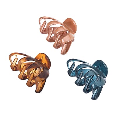 Set of 3 Navy, Tortoise shell and Bronze Fashion Claw Clips/Trio , Cute Hair Clip , Hair Accessories For Women , Wedding Hair Accessories