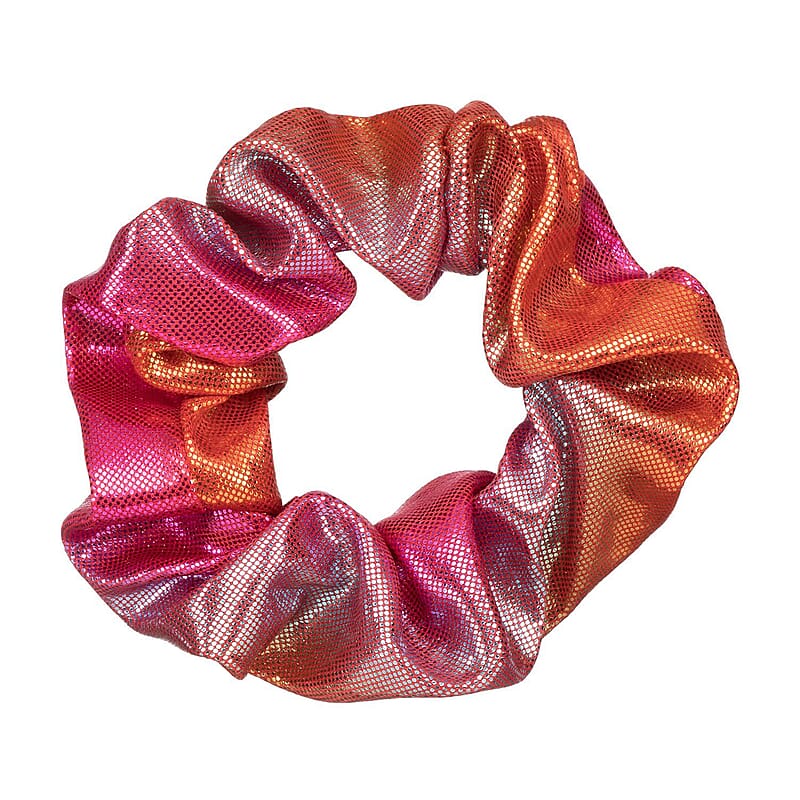 Red Holographic Hair Scrunchie , Hair Accessories For Women , Hair Bands
