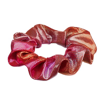 Red Holographic Hair Scrunchie , Hair Accessories For Women , Hair Bands