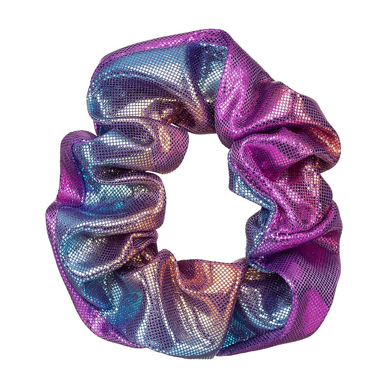 Purple Holographic Hair Scrunchie , Hair Accessories For Women , Hair Bands