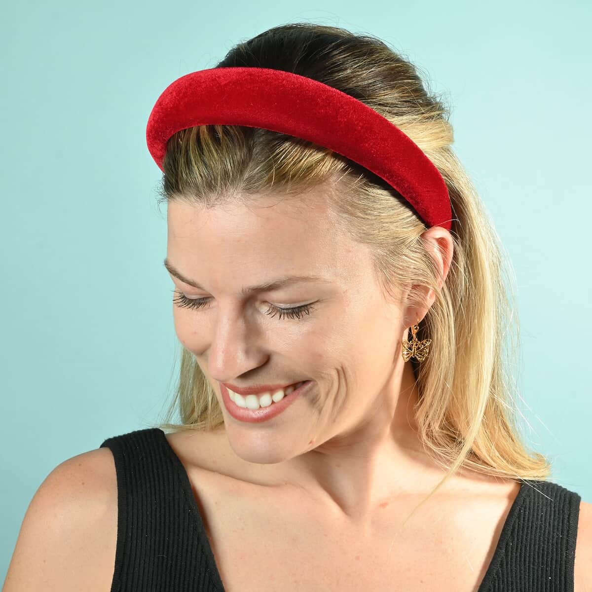 Red Goddess Headband for Women , Hair Band , Makeup Headband image number 1