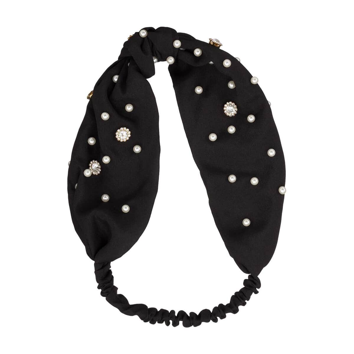 Black Pearl Turban-Headband for Women | Hair Band | Makeup Spa Headband image number 2