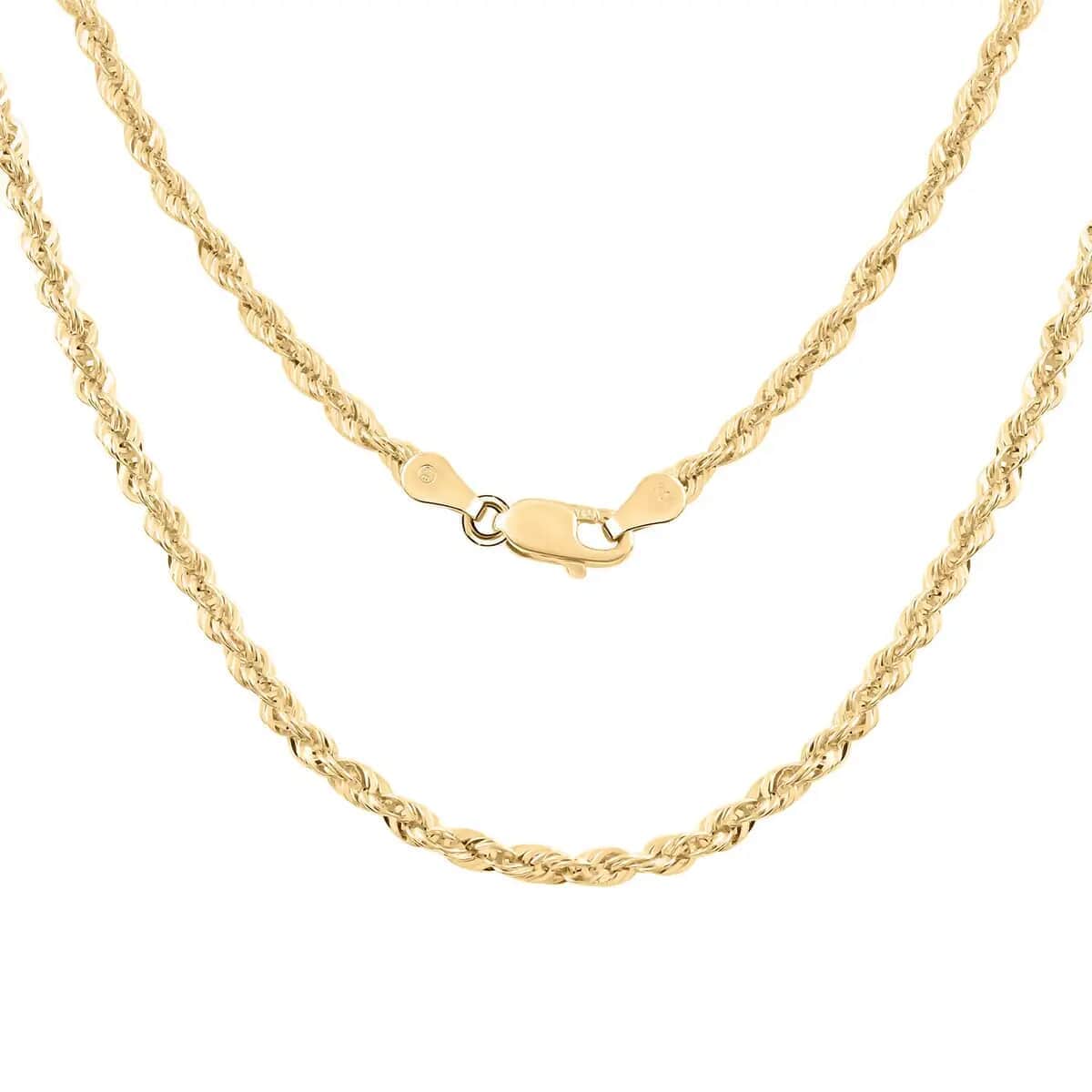 10K Yellow Gold 2.52mm Rope Necklace (22 Inches) (4.1 g) image number 0