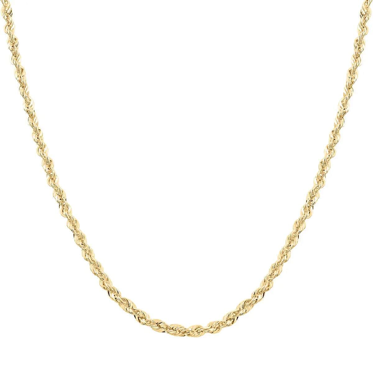10K Yellow Gold Rope Chain Necklace, 22 Inch Necklace, Gold Jewelry, Rope Necklace  2.52mm 4.1 Grams